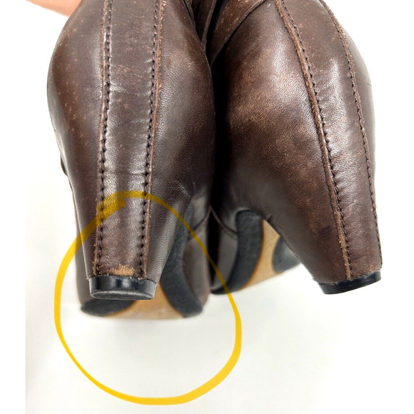 Sam Edelman Women's Maddox Leather Boots Size 7.5 Low Heel Brown - Picture 5 of 7
